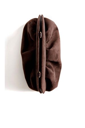 Clutch Tia Vegan Suede Marrone THE MOIRE' | TMFW25TSUE109EBONY